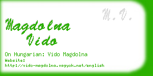 magdolna vido business card